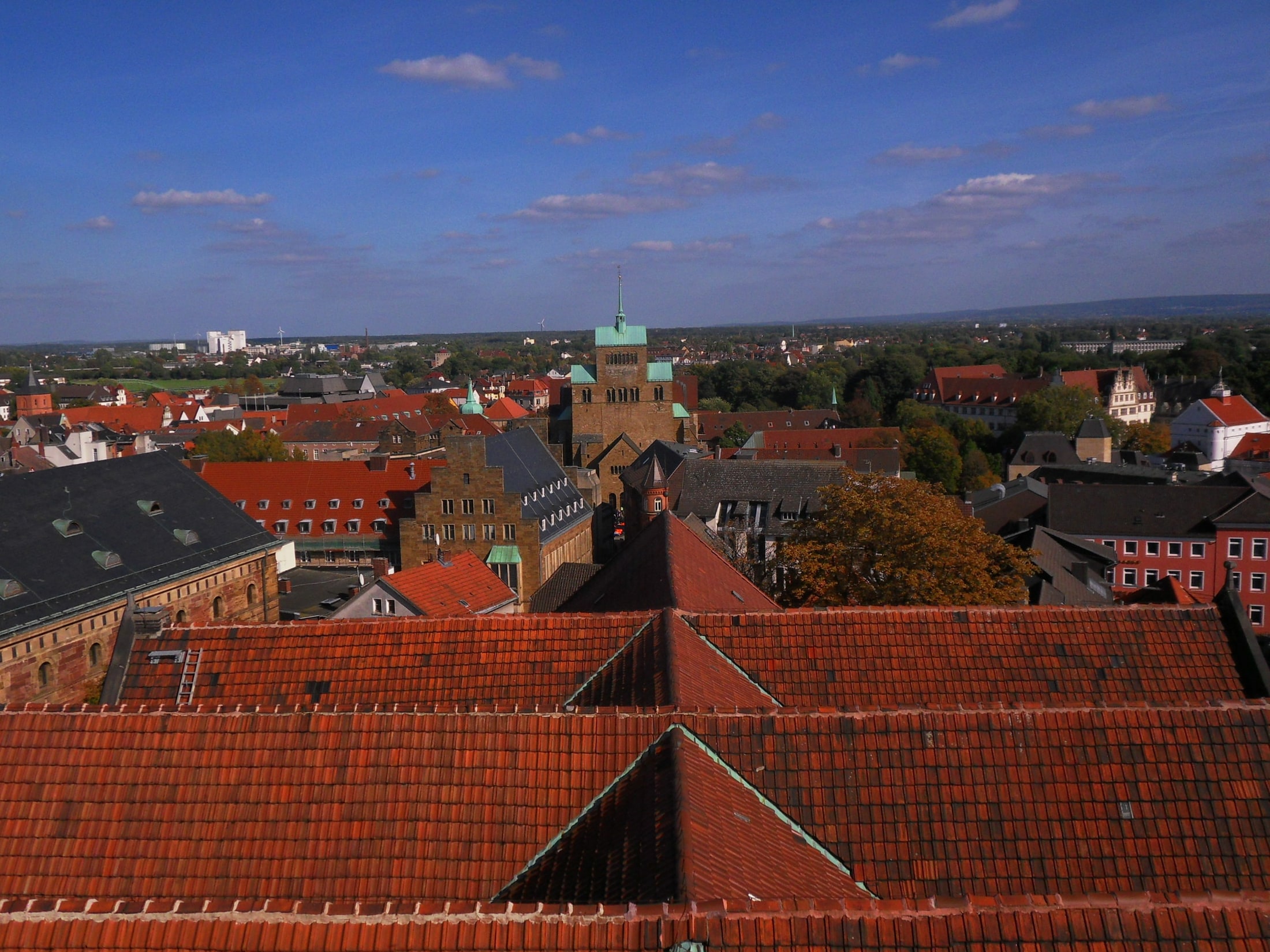 Blick vom Martinikirchturm über die Mindener Innenstadt